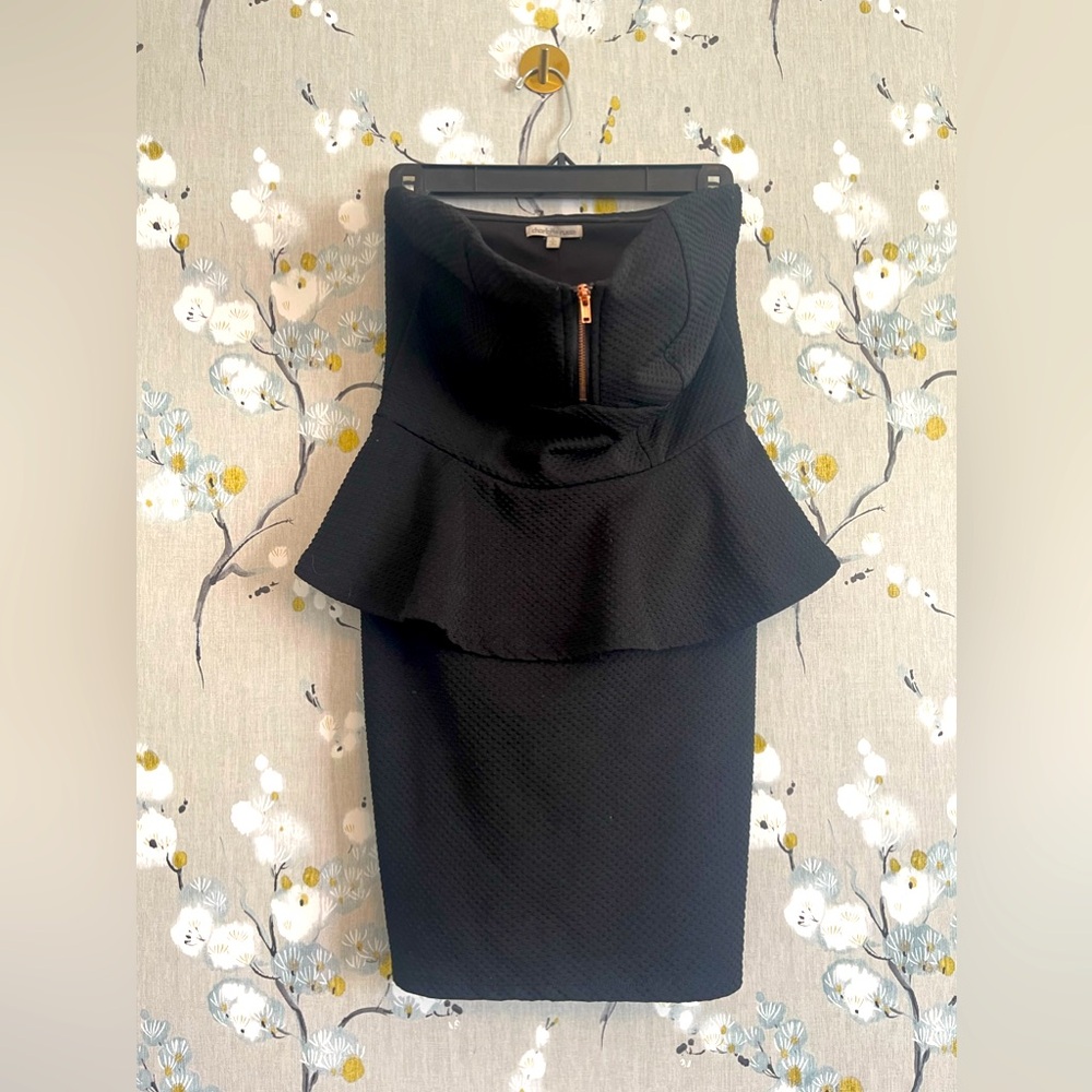Vintage 90s 00s Y2K Charlotte Russe Pelplum Sweetheart Dress S